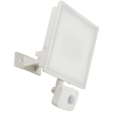 Projecteur ext. blanc orientable 138x98x90mm pour lampe halo. 150Wmax