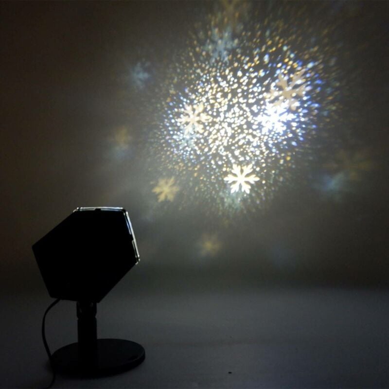 Projecteur extérieur animé tempête de flocons 4 LED + transfo - Feeric lights & christmas