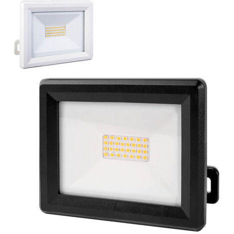 Projecteur LED Noir 20W, 1880 lumens, IP65, 4000K Blanc-neutre, connecteur rapide, fixation orientable 3D - Tibelec