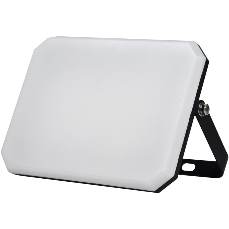 Projecteur led Noir 230V 30W 4000K Couvercle Laiteux 3000lm 140x100x25,7 mm