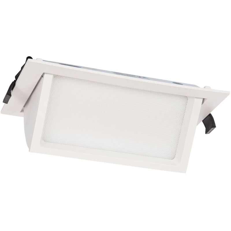 Downlight led 38W Rectangulaire Orientable osram 120 lm/W lifud Coupe 210x125 mm No Flicker 4000K Blanc neutre