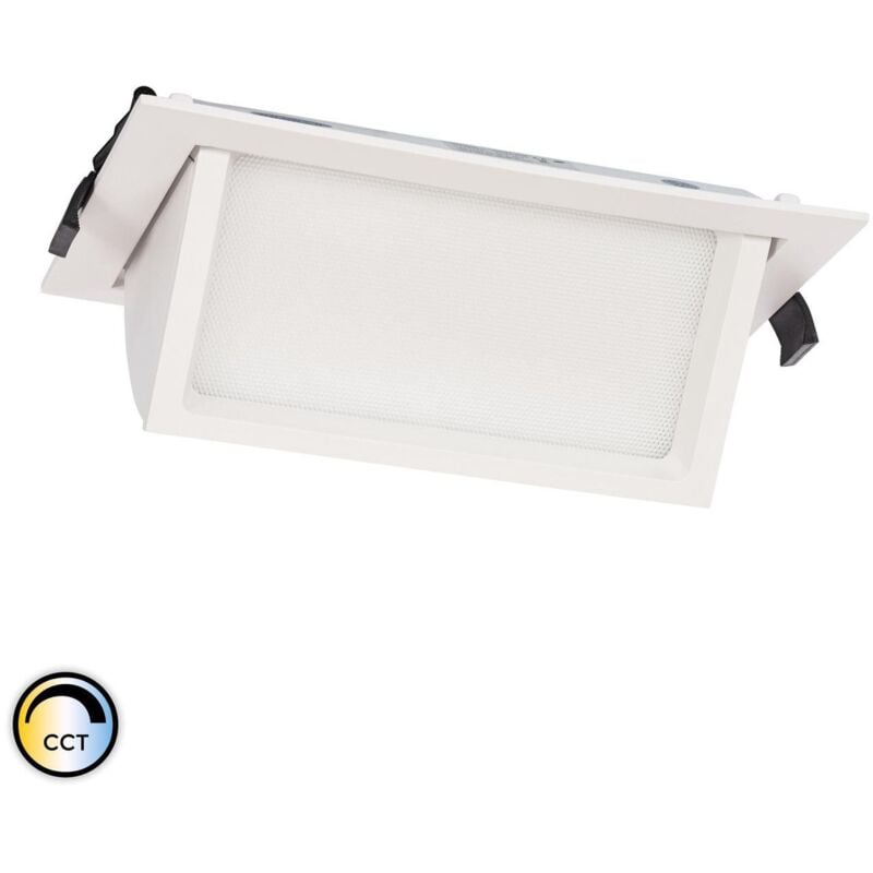 Downlight LED 46W Rectangulaire Orientable OSRAM CCT 120 lm/W LIFUD Coupe 210x125 mm No Flicker (3000K - 4000K - 6000K) Sélectionnable