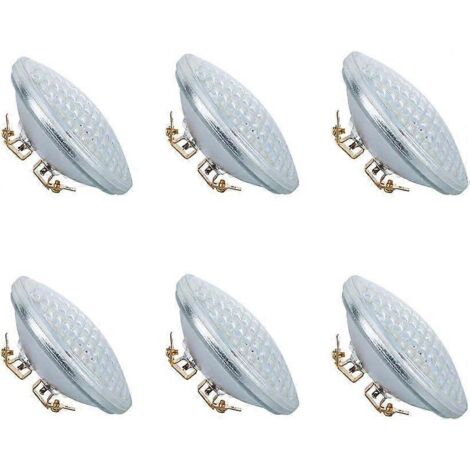 Projecteur LED PAR36 pour éclairage paysager 6 W 3000 K blanc chaud, AC/DC 12 V, 700 lumens, ampoule LED PAR36 équivalente à une ampoule halogène 36 W, résistant à l'eau (1 unité)-AquaForge