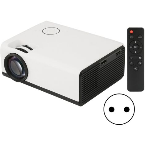 Projecteur LED Portable 2200LM Full HD 1080P, Haute Luminosité, pour Cinéma Maison, Fêtes et Extérieur, Alimentation 100‑260V EU