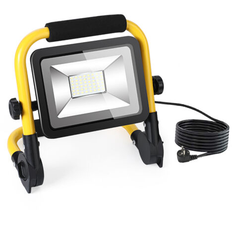 Projecteur LED Portable IP65, étanche, prise filaire de 5M, support d'éclairage de secours