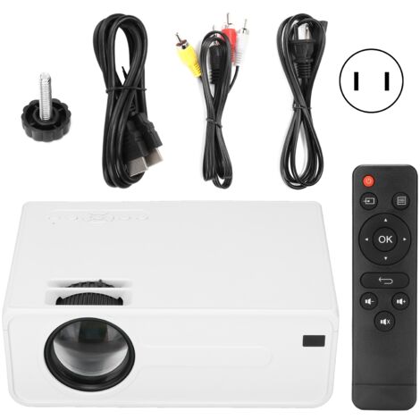 Projecteur LED Portable Mini 4 Pouces HD WiFi, 100-250V Prise US, Projecteur Maison