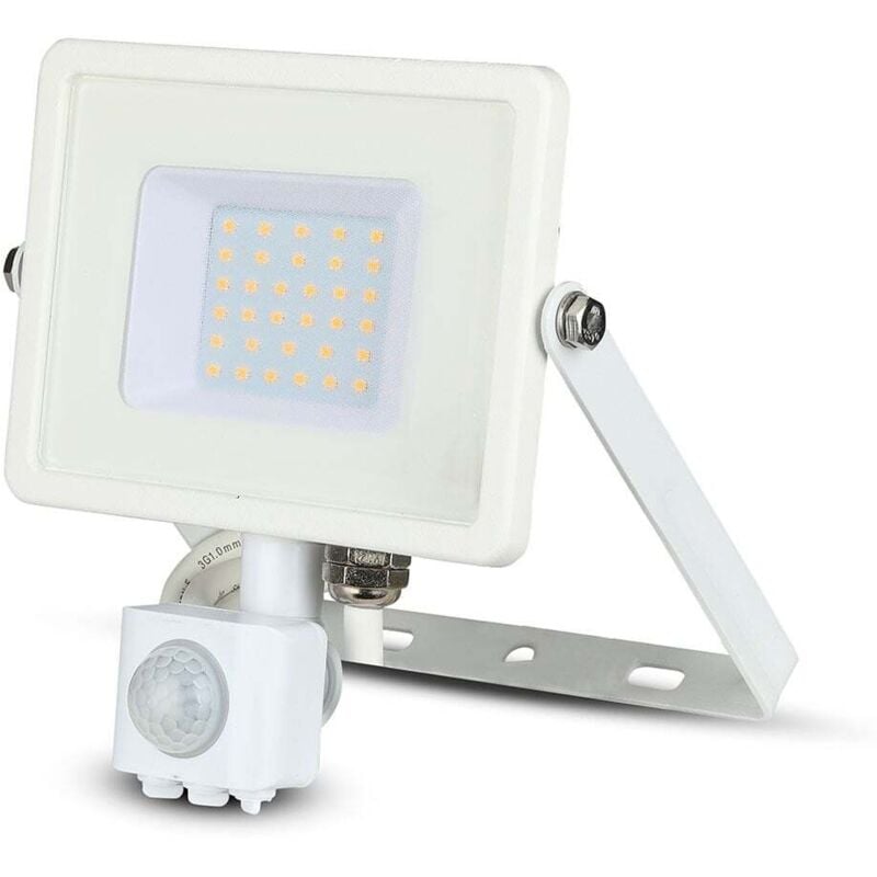 Projecteur orientable led - Samsung - Capteur pir - IP65 - Blanc - 30W - 2400 Lumens - 3000K