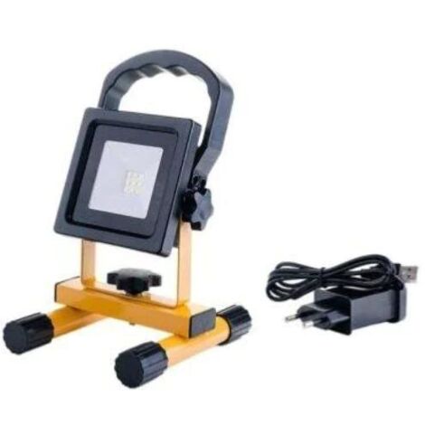 PROJECTEUR LED RECHARGEABLE PORTABLE CHANTIER 10W S02314 - MATOUTILS