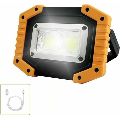 OUSIDE Projecteur LED Rechargeable avec Support, Projecteur LED Chantier  Batterie Intégrée de 10500 MAh,4 Mode d'éclairage, Idéal pour les chantiers  de construction, l'éclairage d'urgence : : Bricolage