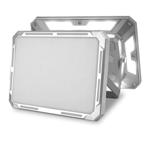 Projecteur LED Rechargeable 50W Projecteur Chantier Portable 116 LED Projecteur LED Batterie Lampe de Travail avec USB/Magnétique/3000-7000K/7Modes pour Atelier, Garage, Camping, Pêche