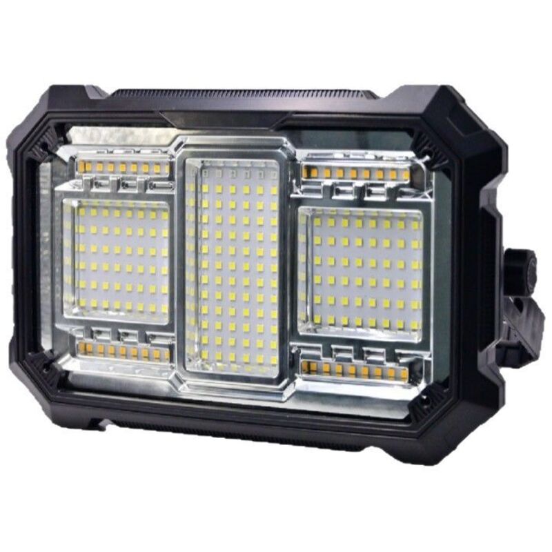 Projecteur LED rechargeable 6000mAh, 5 modes – Lampe de travail avec base magnétique, pour camping, travail extérieur, pêche
