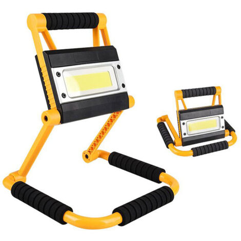 Projecteur led Rechargeable 80W, 51 LED Perles 6000 Lumens Lumière de Projecteur Exterieur led, 4 Modes étanche Projecteur led Chantier Pour Panne d'électricité, Tente, Urgence, Atelier