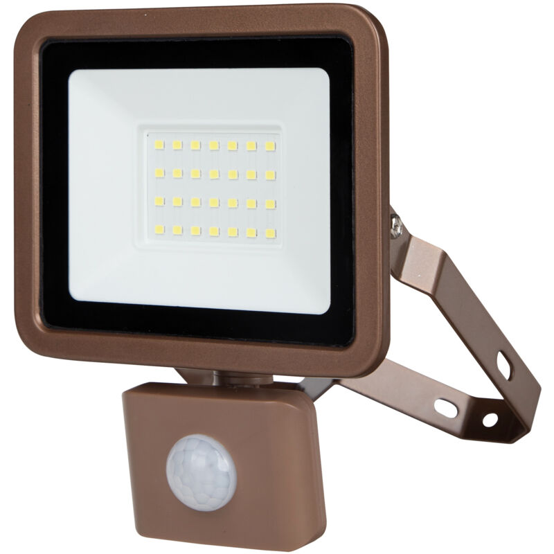Projecteur LED REV Eco+, avec capteur de mouvement, 20W, 6500K, 1700lm, IP44, bronze