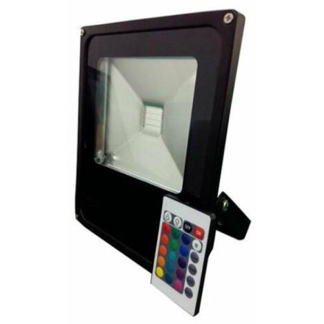 Projecteur LED RGB 10W Extérieur IP66 Plat NOIR - SILUMEN
