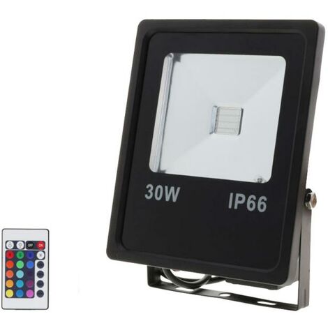 Projecteur LED RGB 30W Extérieur IP66 Plat NOIR - SILUMEN