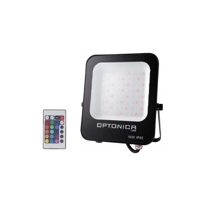 Silamp - Projecteur led rgb 50W Extérieur IP66 Plat noir