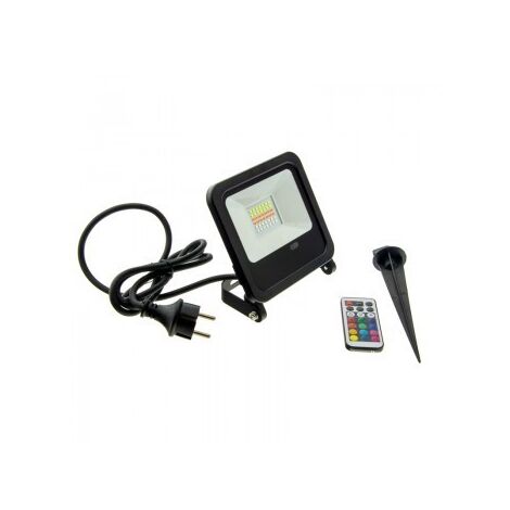 Projecteur LED RGB 50W télécommande IP65