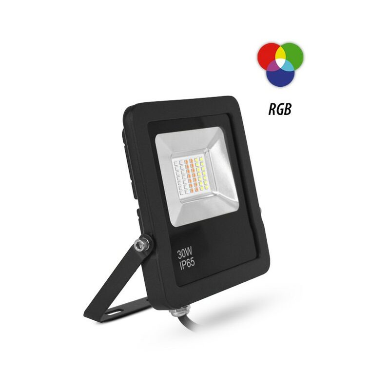Projecteur led rgb archeo slim ii - 30W avec télécommande Miidex Lighting noir