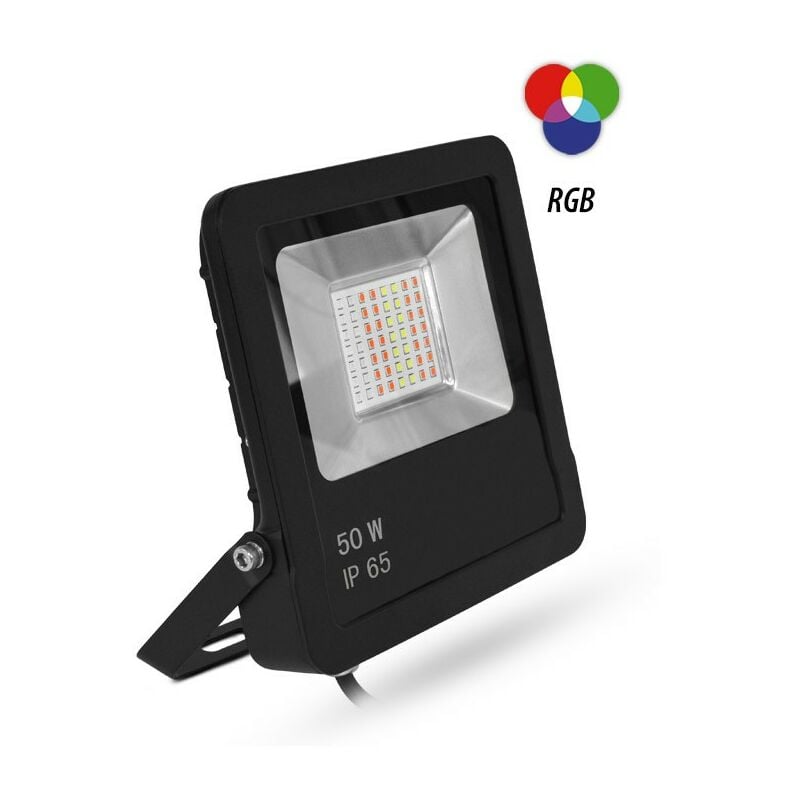 Projecteur LED RGB ARCHEO SLIM II - 50W avec télécommande Miidex Lighting® noir