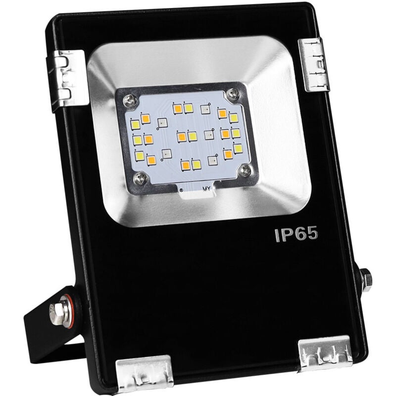 Projecteur led 10W 1000lm 160° RadioFréquence 2,4GHz Étanche IP65 107mm - rgb+cct 2700K-6500K T05