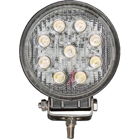 Projecteur LED rond noir 27W extérieur IP67