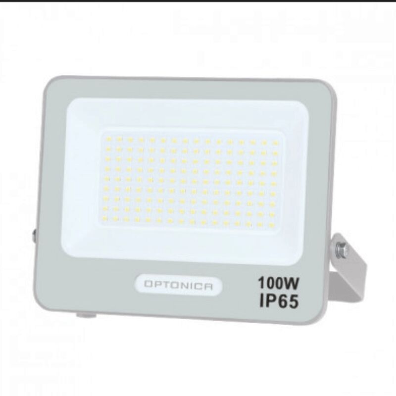 Projecteur LED SMD 100W Blanc IP65 - Câble 15cm - Blanc Neutre 4000K - 5500K - SILAMP Projecteur LED SMD 100W Blanc IP65 - Câble 15cm - Blanc Neutre 4000K - 5500K - SILAMP