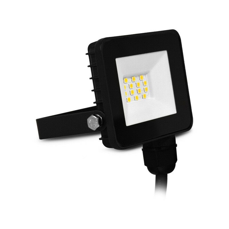 Projecteur led lumos slim ii Extérieur - 10W Miidex Lighting blanc-chaud-3000k - noir