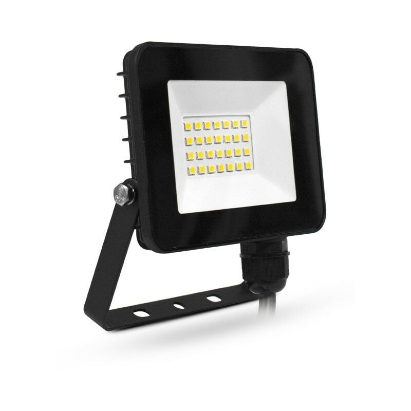 Projecteur LED Extérieur LUMOS SLIM - 20W Miidex Lighting® blanc-froid-6000k - noir