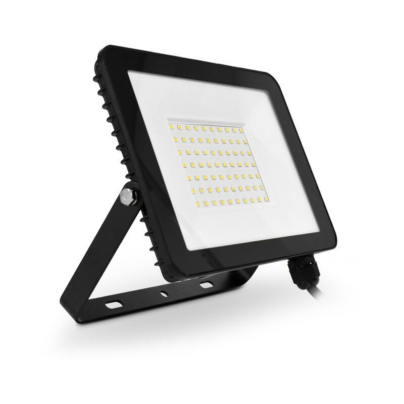Projecteur led Extérieur lumos slim ii - 50W Miidex Lighting blanc-froid-6000k - non-dimmable - noir