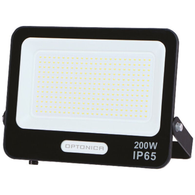 Projecteur led smd 200W 18000lm - Blanc Naturel 4000K - 329x275x37.5mm - Corps Noir IP65 Câble 15cm