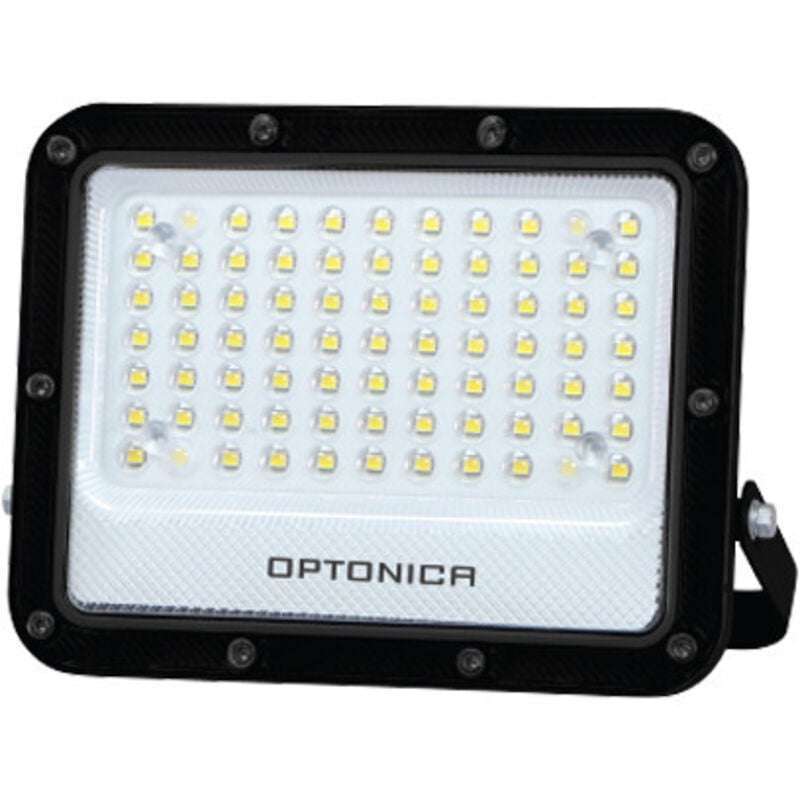 Projecteur led smd 50W 5000lm Corps Noir IP65 - Teinte Blanc Chaud 3000K - 202x167x31mm