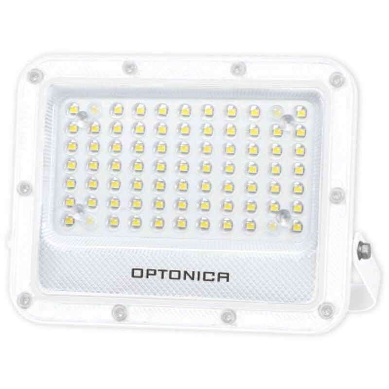 Projecteur led smd Corps Blanc IP65 50W 5000lm - Blanc Chaud 3000K - 202x167x31mm