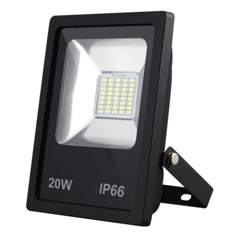 projecteur led smd dacita 20w 6500k black 1800lm 120º ip66 18.5x15.5x4.5 cm