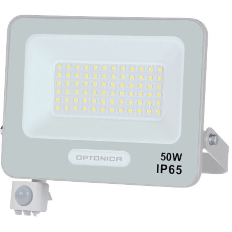 Projecteur led smd IP65 50W 4500lm Blanc Naturel 4000K 193x204x32mm - Capteur de Mouvement Intégré