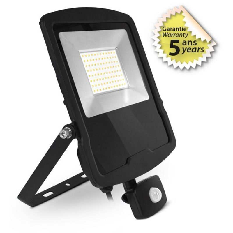 Miidex Lighting - Projecteur led smd lumos ii - 70W IP65 + Détecteur ® blanc-chaud-3000k - noir - avec-detecteur Miidex Lighting - Projecteur led smd lumos ii - 70W IP65 + Détecteur ® blanc-chaud-3000k - noir - avec-detecteur