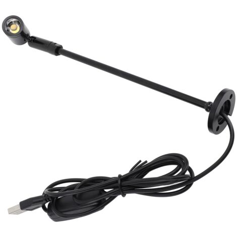 Projecteur LED sur pied pour vitrine de bijoux, Mini lampe en aluminium alimentée par USB pour peinture artistique, lumière naturelle noire