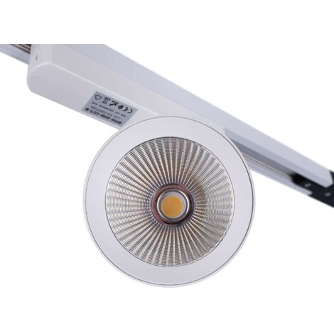 Projecteur LED sur rail  monophasé CCT - 40W - IRC 90 - Blanc