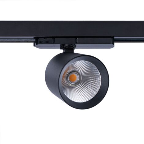 Projecteur LED sur rail triphasé 4000K - 40W - IRC 95 - Driver - Blanc Neutre