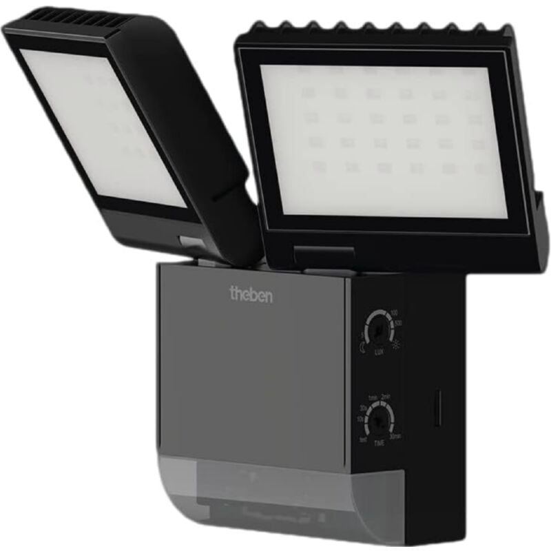 1020803 theLeda S17-100 bk Projecteur led i Détecteur de mouvement intégré i noir i 17 w i Montage mural i Couleur de lumière 4000 k i Angle de