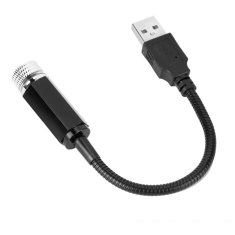 Projecteur LED Voiture Ciel Étoilé - Lampe Décorative Ambiance Romantique USB (Bleu/Violet)