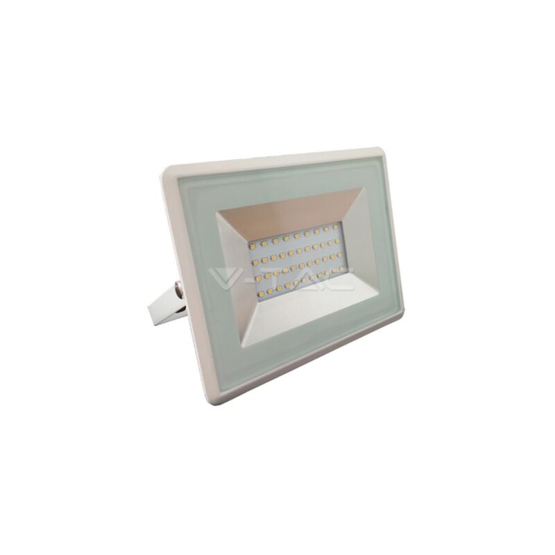 V-tac - 5955 Projecteur led 30W sa rie smd Ultra Mince ExtA rieur IP65 LumiA re Blanc Chaud 3000K Corps Blanc