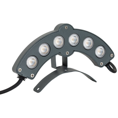 Projecteur LED Water Time Spotlight Wave Light 6W pour mur extérieur, style ancien – Pour éclairage façade, toiture, pelouse, design vintage, étanche, lumière directionnelle, ambiance