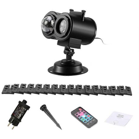 Projecteur lumineux de Noël extérieur en forme de flocon de neige - Prise UE