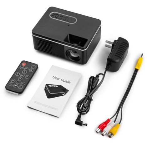 Projecteur lumineux, images plus nettes, lecteur vidéo portable pour TV et ordinateur