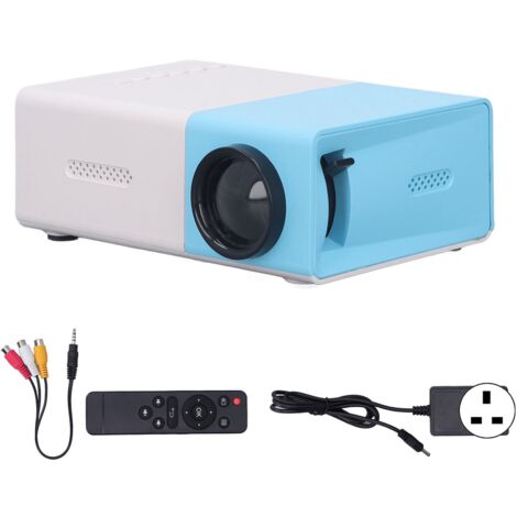 Projecteur Mini 1080P HD Portable avec Haut‑parleur Intégré, Projection par Diffusion pour Films et Jeux, Alimentation 100‑240V avec Prise UK
