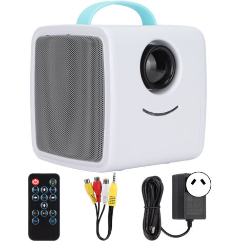 Projecteur Mini 1080P Portable avec Haut‑Parleur 2W, Lumière Douce, 30000 Heures Durée de Vie, pour Bureau et Maison, 100‑240V, Prise Bleue Australie