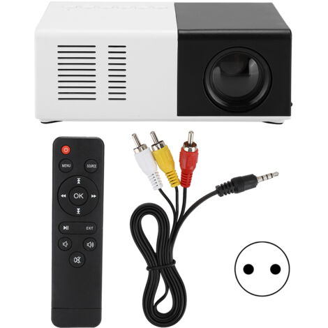 Projecteur Mini LED 1080P avec Écran LCD 2 Pouces, Ports USB/HDMI et Ventilation, 110-240V