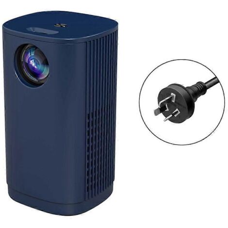Projecteur Mini LED T1 1080P USB, 480x360 Pixels, Projecteur Portable avec Prise AU - Bleu