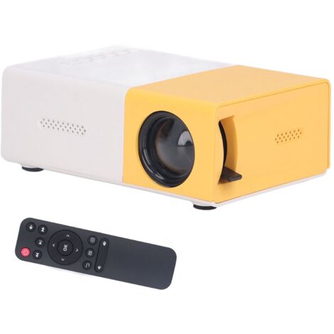 Projecteur Mini Portable 24 à 60 Pouces Full HD 1080p pour Cinéma Maison et Extérieur, Alimentation 110‑240V avec Prise UE
