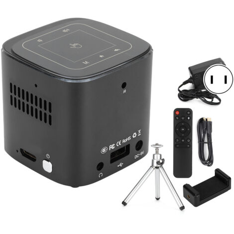 Projecteur Mini Portable HD 1080P DLP WiFi pour Maison, 100-240V Prise US
